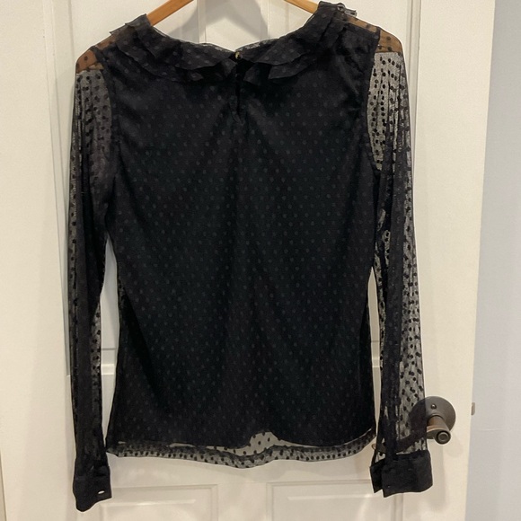 Cuple Women’s Swiss Dot Ruffle Top Size Small - Picture 3 of 3